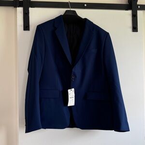 Zara NWT navy slim fit suit jacket 46